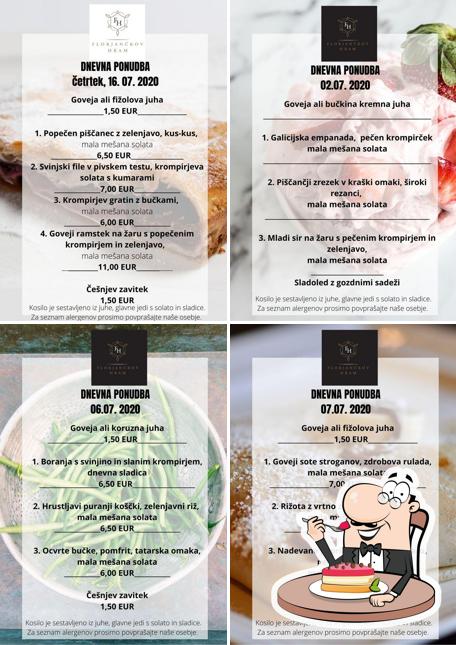 Gostilna Florjanckov Hram propone un'ampia selezione di dolci