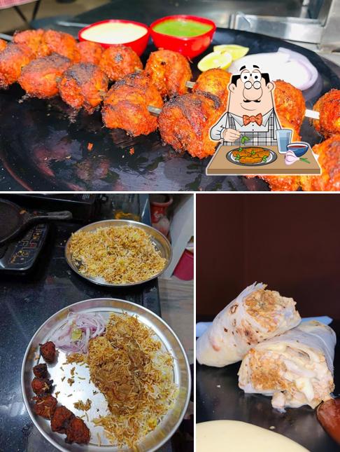 Chicken wings at Grill shawarma station