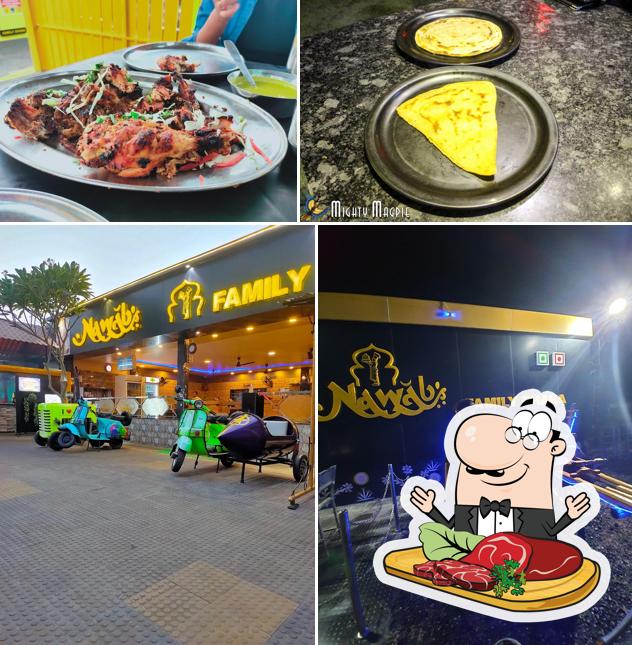Try out meat dishes at Nawab Family Dhaba