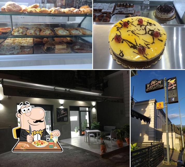 Questa è la immagine che raffigura la cibo e interni di Caffetteria Pasticceria Rosticceria Levante