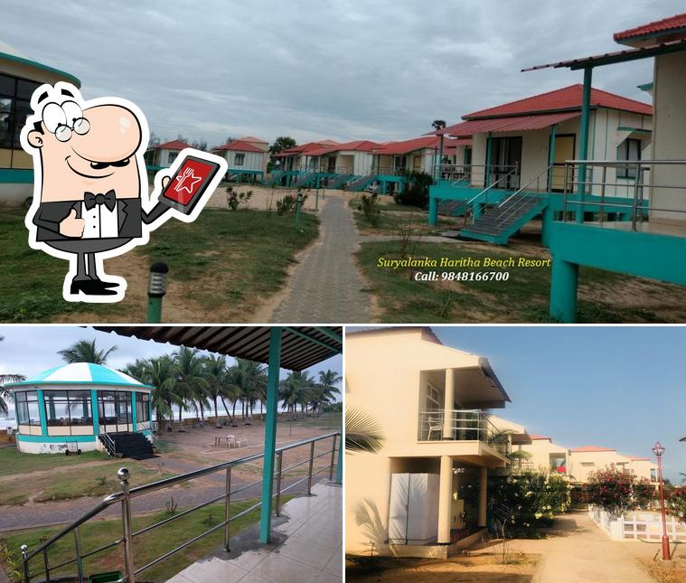The exterior of Haritha Beach Resort Suryalanka