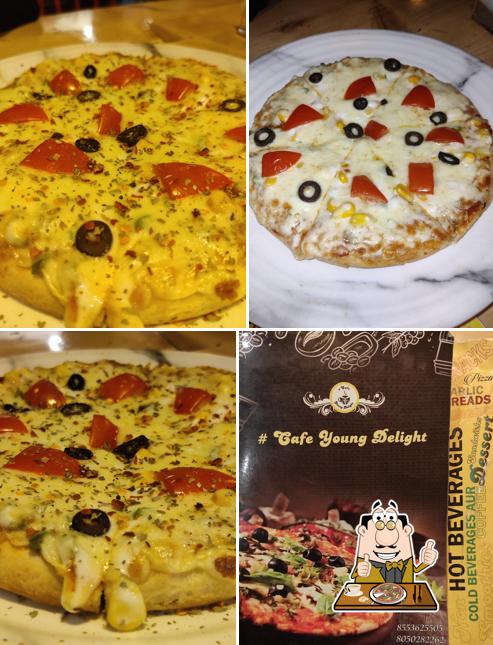 Pick pizza at Young Delight Cafe