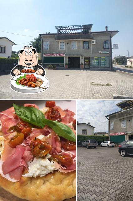 Questa è la immagine che mostra la cibo e esterno di Valentino's Pizza