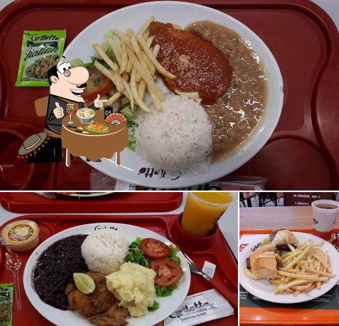 A ilustração da comida e interior a Griletto - Extra Santa Rosália