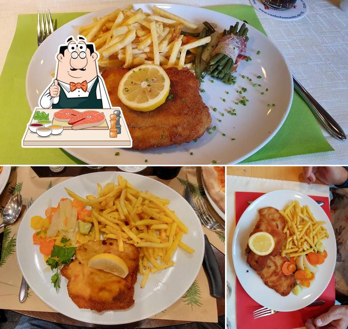 Fish and chips al Restaurant Pizzeria Krone Baar