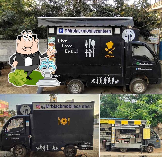 The exterior of Mr Black Mobile Canteen