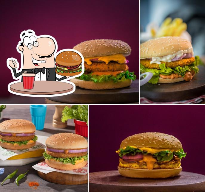 Try out a burger at Burger Singh
