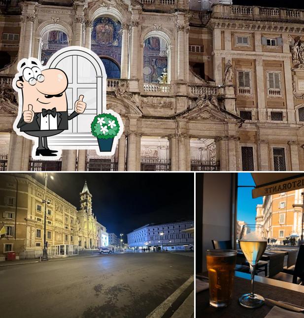 La esterno e birra del ristorante