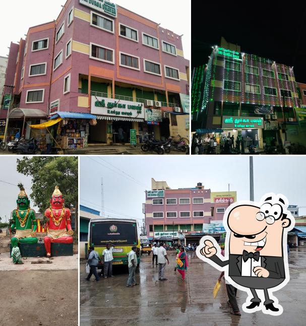 The exterior of Sri Durga Bhavan