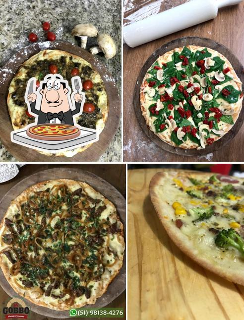 Peça diferentes tipos de pizza