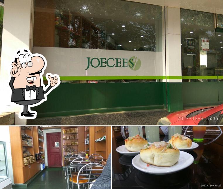 Among different things one can find interior and food at Joecees Bakers
