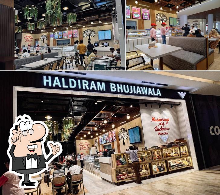 The interior of Haldiram Bhujiawala