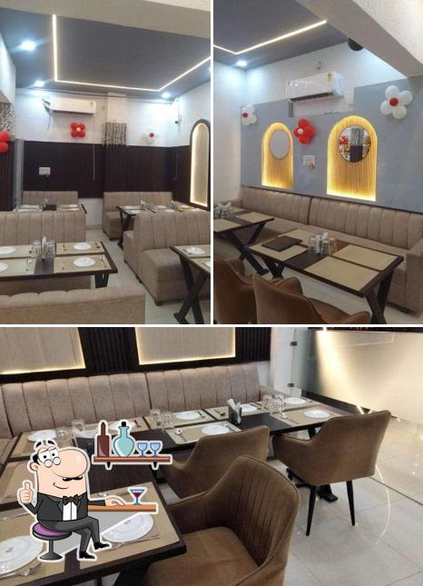 The interior of The food bazaar veg restaurant