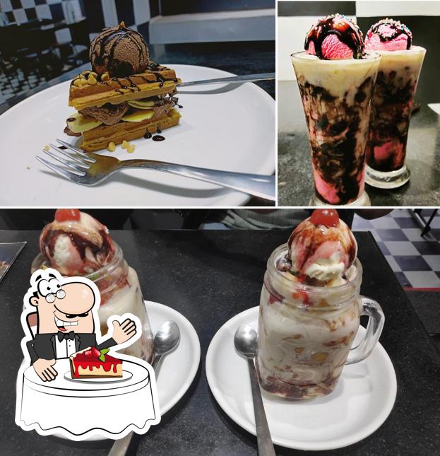 THE BLACK CAFE offers a selection of sweet dishes