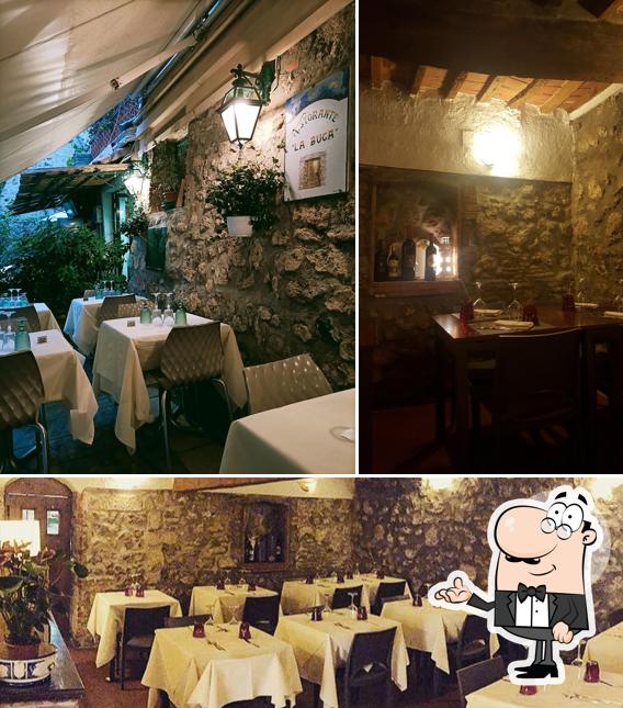 Gli interni di La Buca ristorante dal 1968