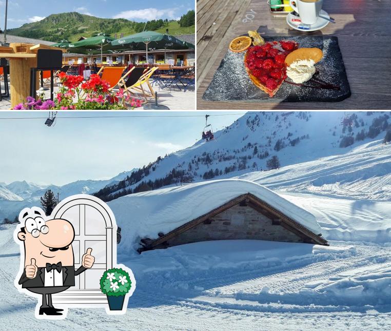 Restaurant L'Alpage si caratterizza per la esterno e cibo