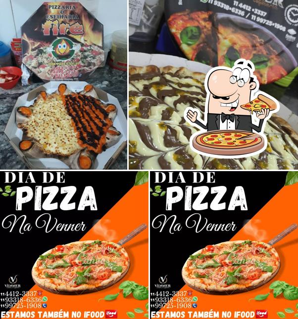 Peça pizza no Pizzaria e Esfiharia Fire