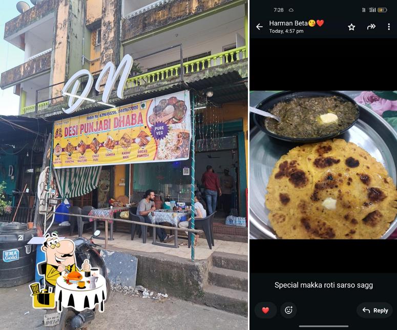 Food at Desi Punjabi dhaba Punjabi food