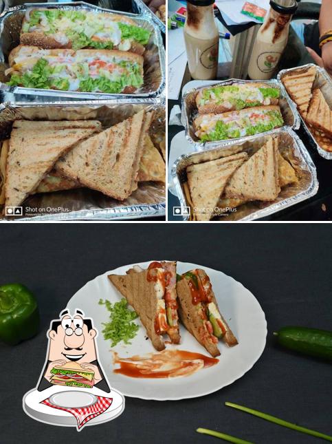 Club sandwich at Muscle's Diet