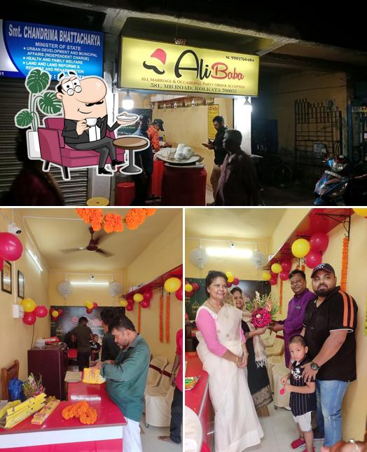 Check out the image showing interior and exterior at Alibaba Biriyani and Kebab