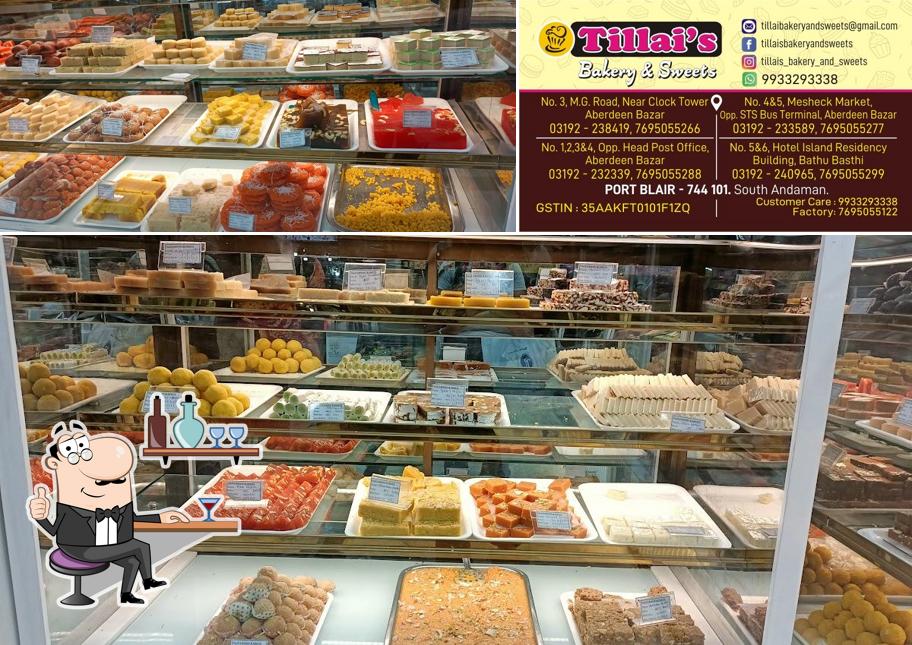 The interior of Tillai's Bakery and Sweets