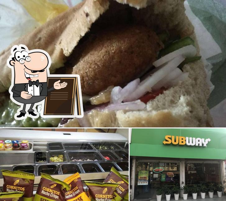 This is the picture displaying exterior and food at Subway Amrapali Cyrstal Homes