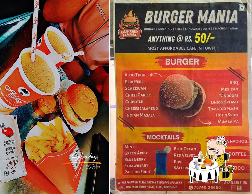 Food at Burger mania