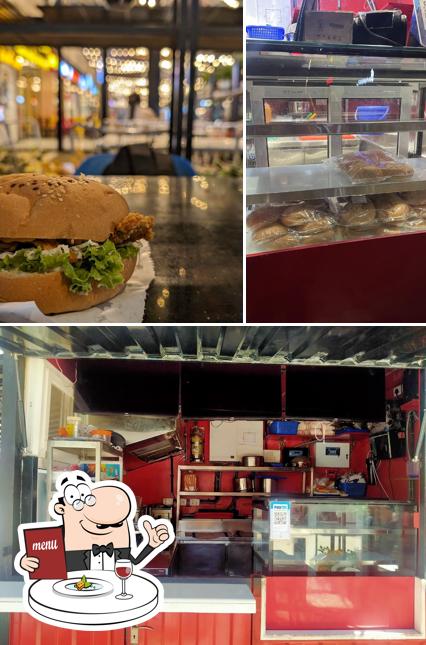 Food at Cheesy Juicy Burgers