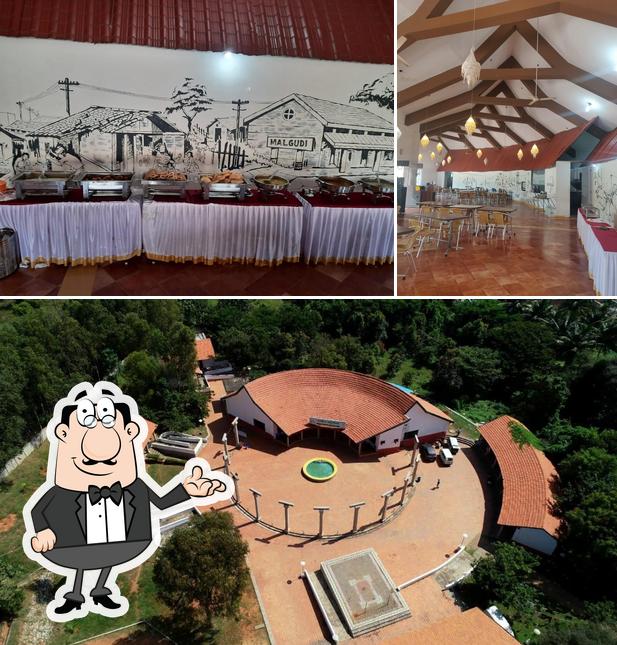 Among different things one can find interior and exterior at Hotel Udupi Palace Mysore