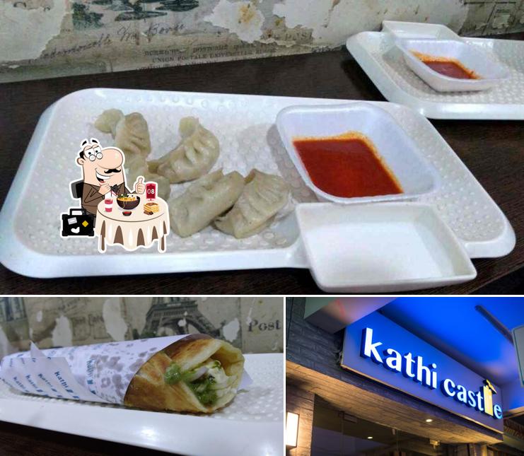 Among different things one can find food and exterior at Kathi Castle