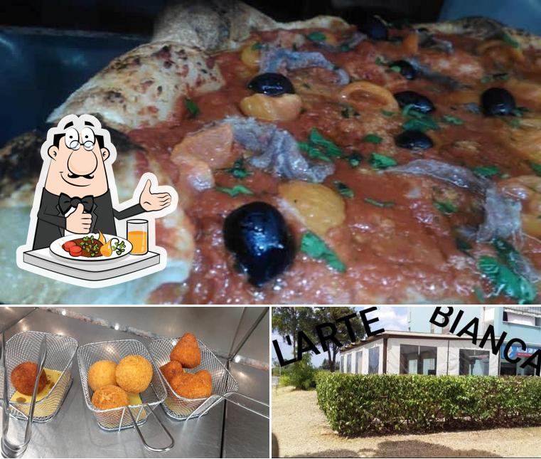 Questa è la foto che raffigura la cibo e esterno di Pizzeria San Liborio: L'arte Bianca Civitavecchia