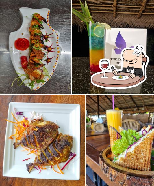 Food at The Farfalla deck