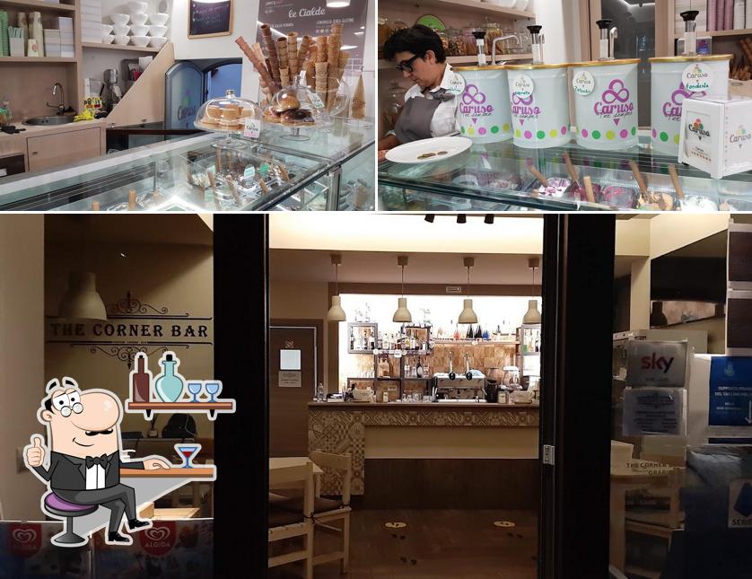 Gli interni di Caruso Gelateria