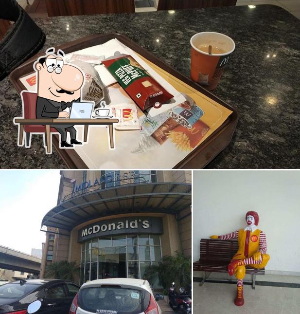 Take a seat at one of the tables at McDonald's