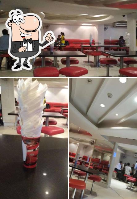 The interior of Super Snack Bar