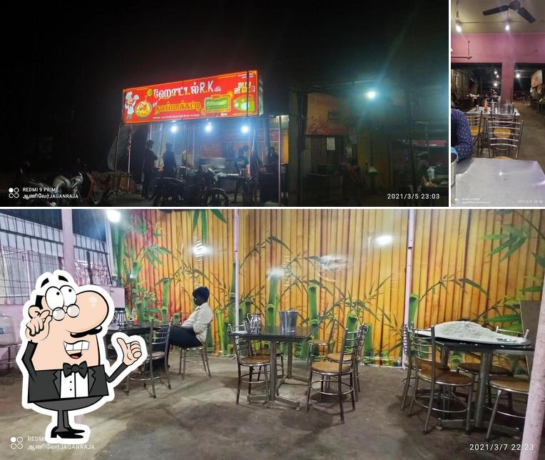 The interior of Thalapakatu Biryani Hotel