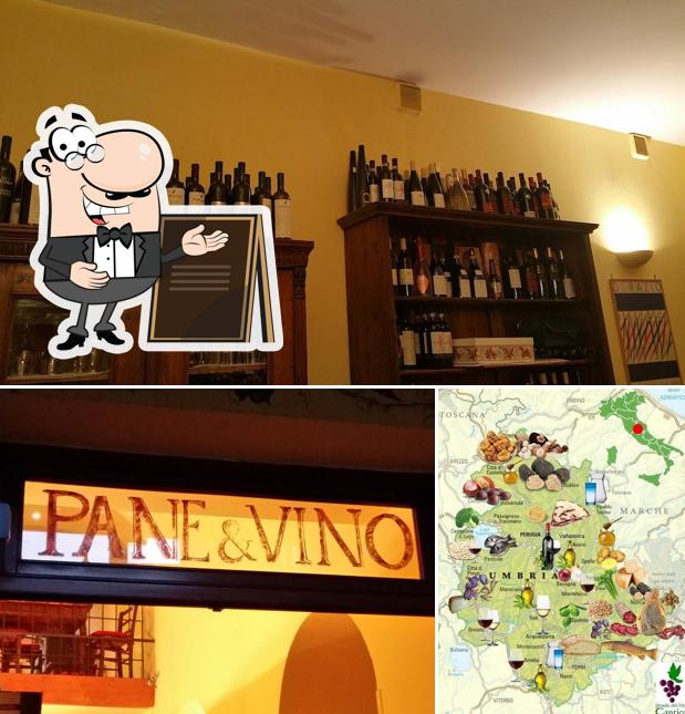 Goditi la vista dall'area esterna di Pane e Vino