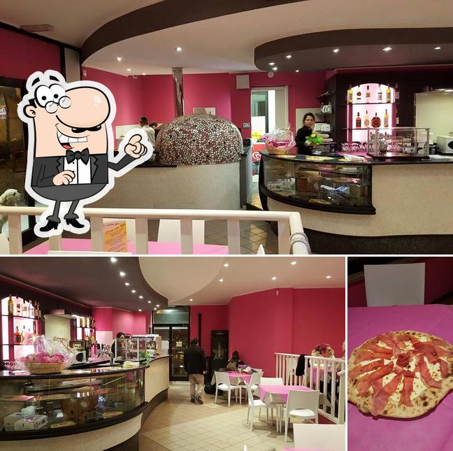 La interni e pizza del ristorante