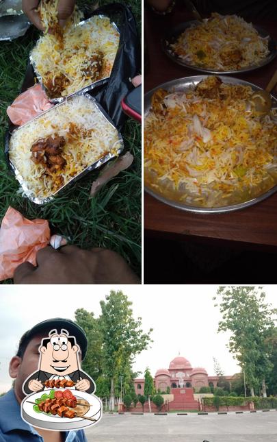 Check out the image depicting food and exterior at Darbhanga Biryani