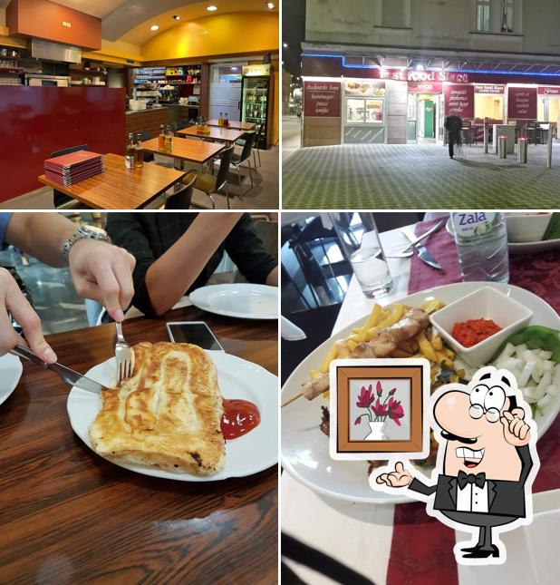 Gli interni di Fast food Slast