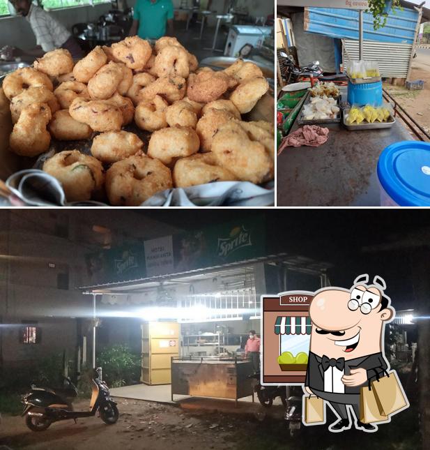 The image of Hotel manikanta’s exterior and food