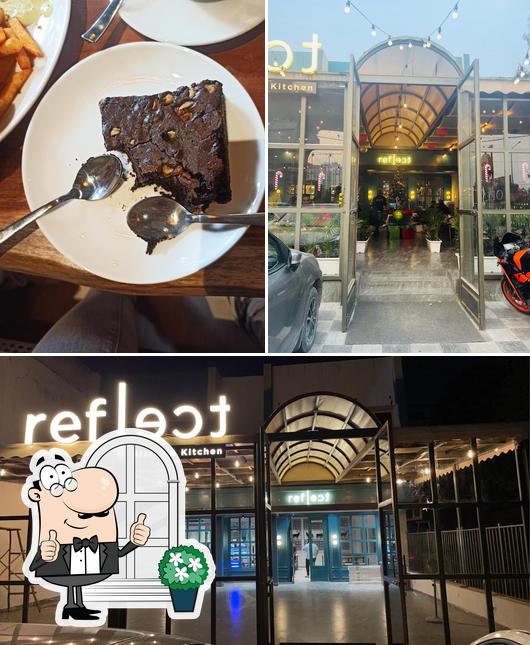 Check out the image displaying exterior and dessert at Reflect - Bistro & Kitchen