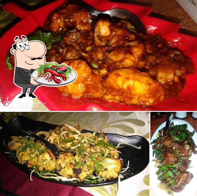 Order seafood at PJ's restaurant