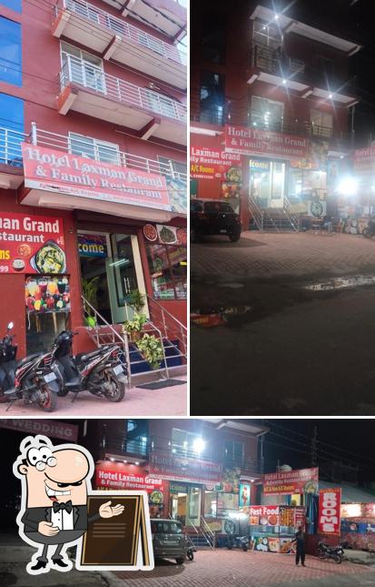 The exterior of Hotel laxman grand