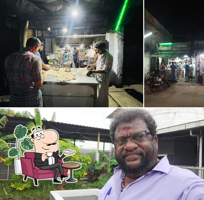 The image of interior and exterior at Kishar Parota Stall