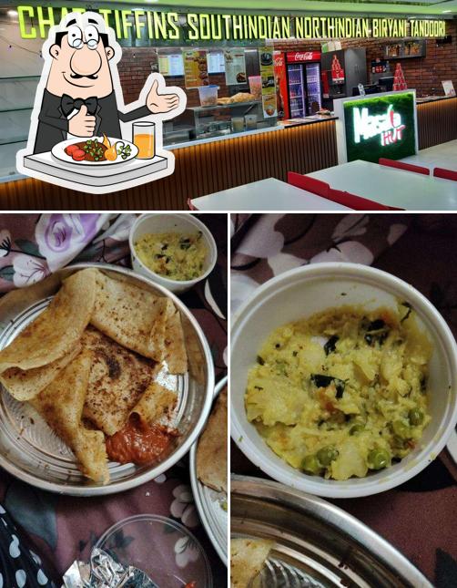 This is the picture showing food and interior at Masala Hut