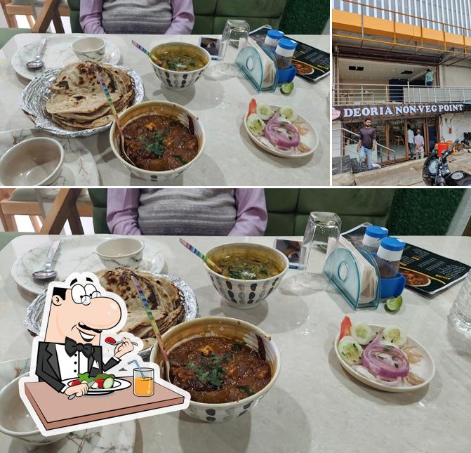 Check out the image depicting food and exterior at Deoria Non-Veg Point