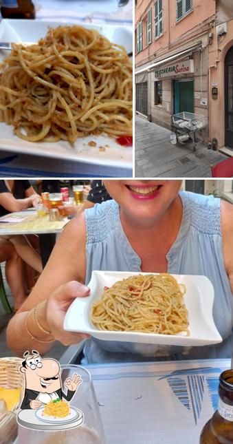 Spaghetti alla carbonara al Pescheria Sarina