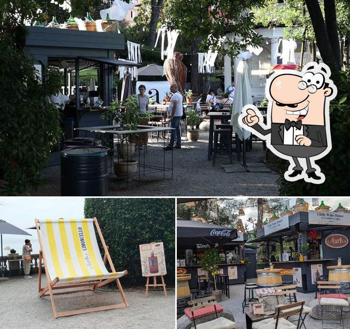 Gli interni di Summer Garden bar