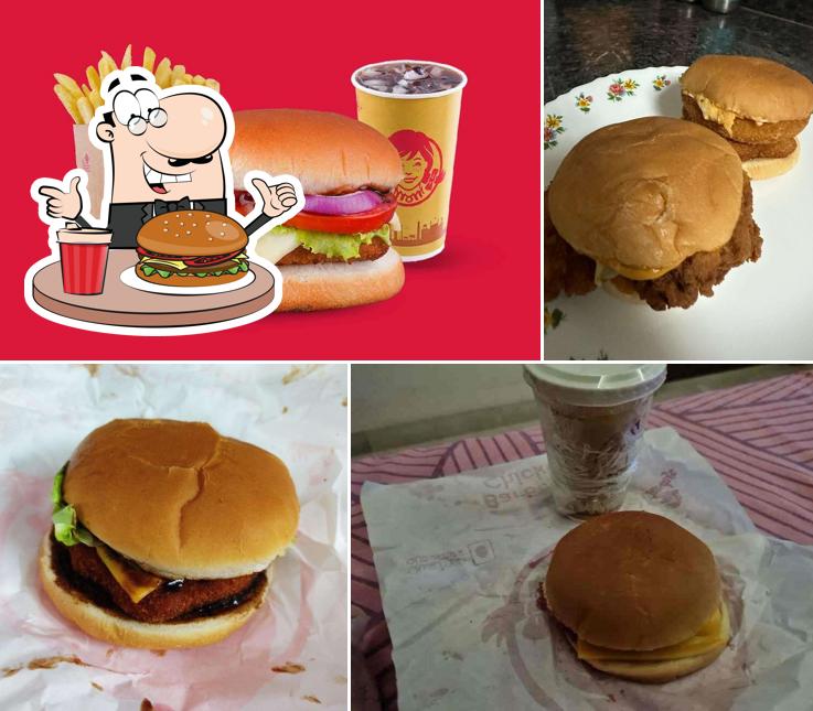 Try out a burger at Wendy's Burgers